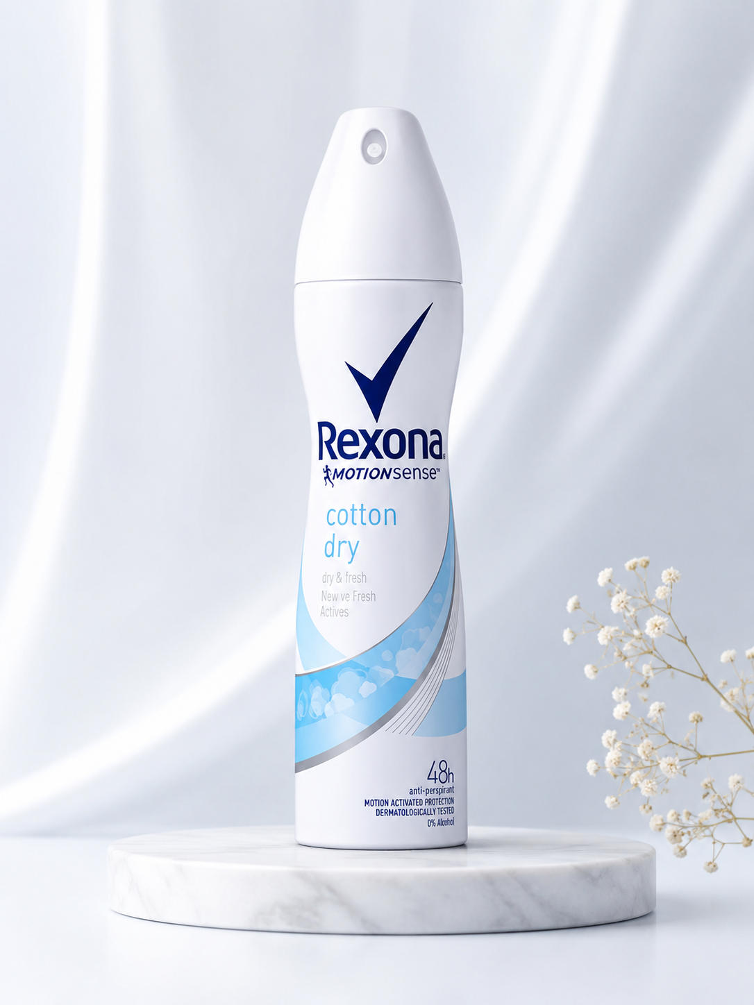 اسپری دئودورانت زنانه رکسونا (Rexona) مدل Cotton Dry حجم ۲۰۰ میلی‌لیتر
