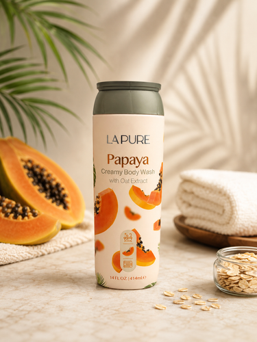 شامپو بدن کرمی پاپایا لپیور (La Pure) با عصاره جو دوسر – 414 میلیلیتر