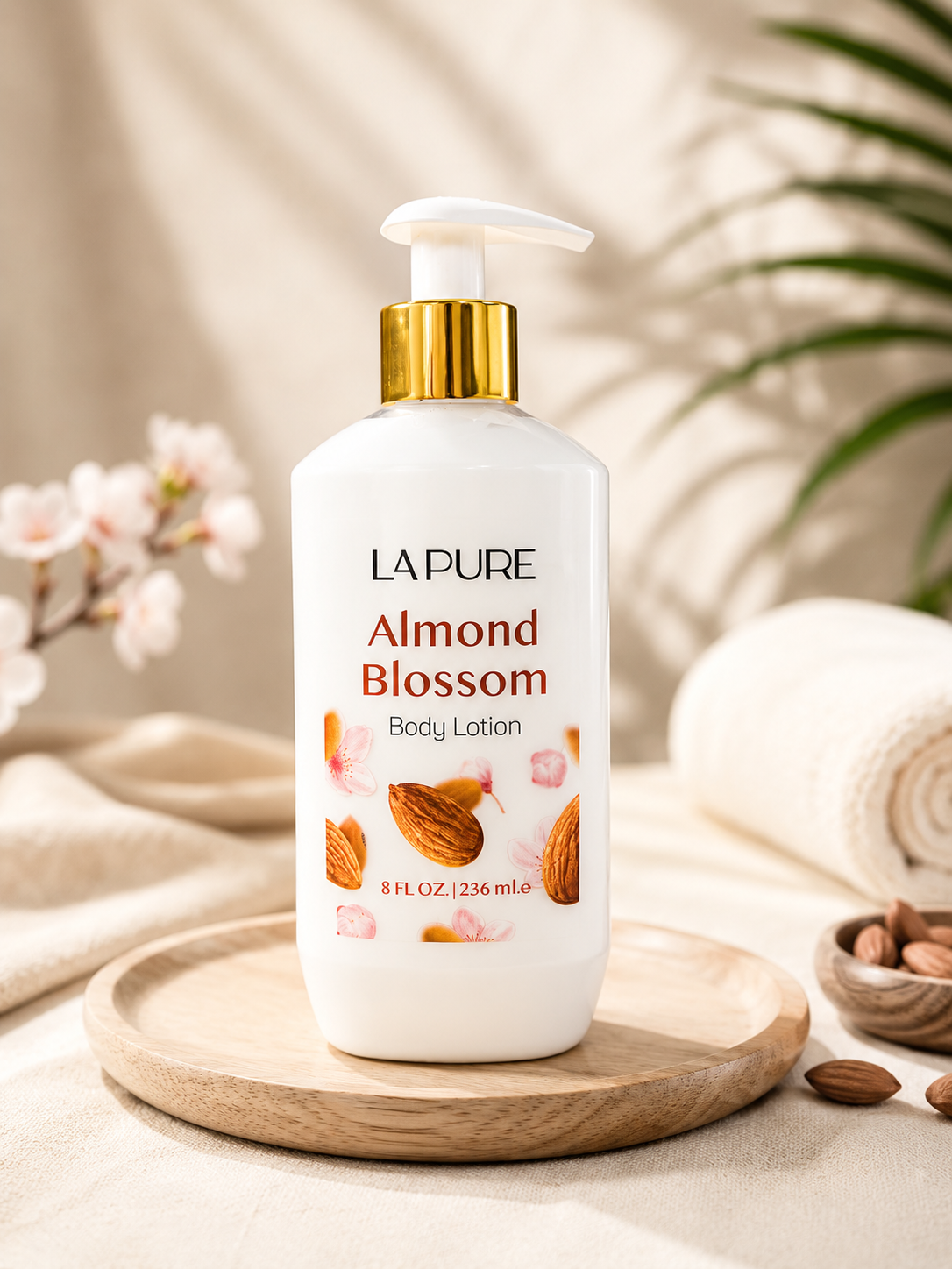 لوسیون بدن شکوفه بادام لاپیور (LAPURE Almond Blossom Body Lotion) حجم 236 میلی‌لیتر